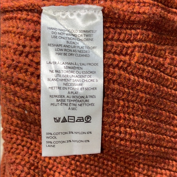 Anthropologie NWT Maeve Belted Cable Cardigan Sweater in copper XL sold out - Picture 6 of 6